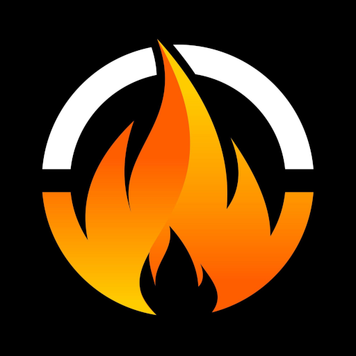 The FirePortal app icon: a flame inside a ring, on a black square